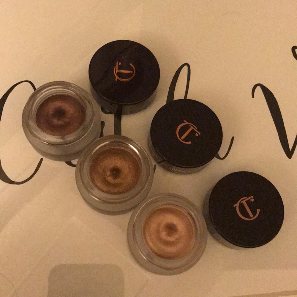 3 Charlotte tilbury cream eyeshadows